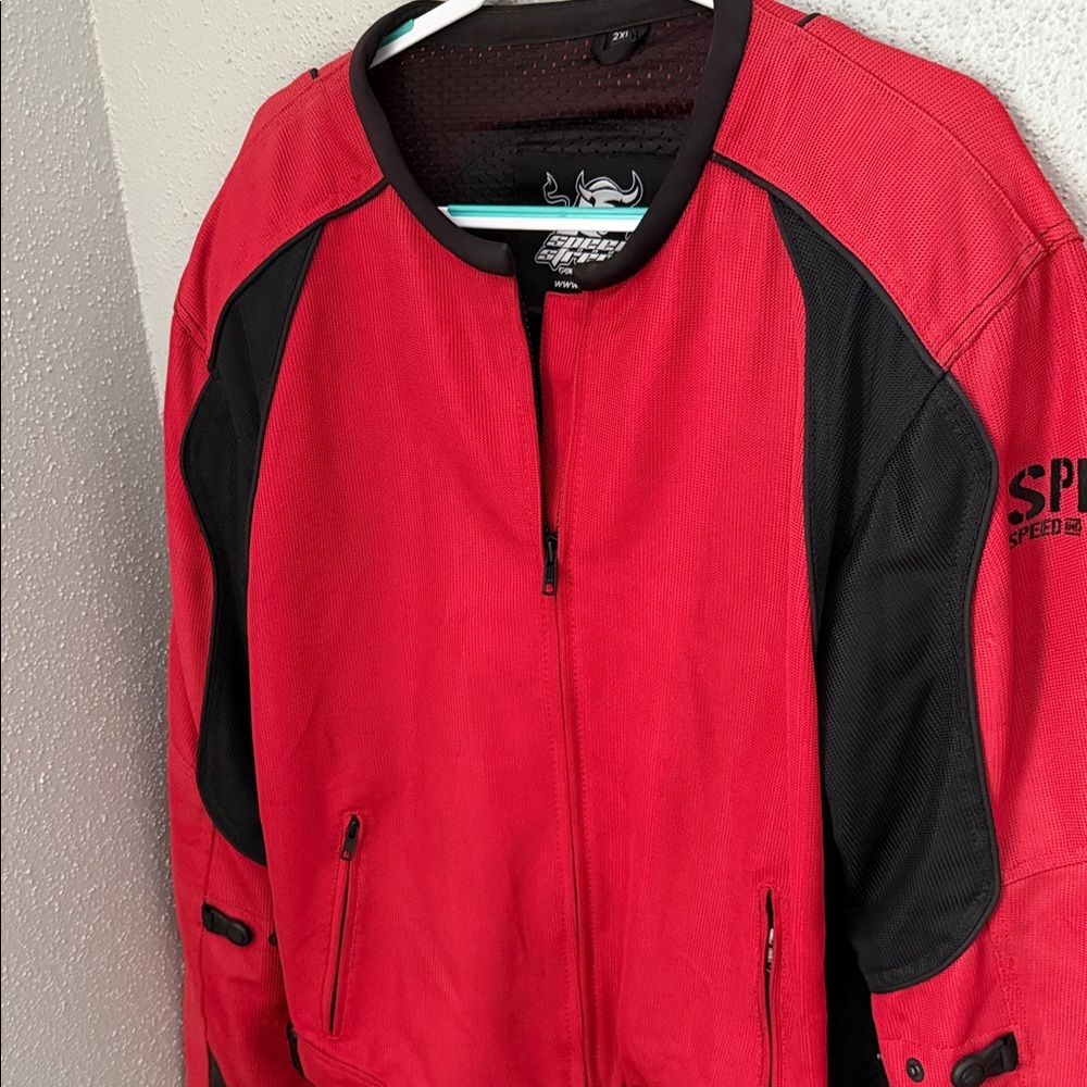 Red and Black Speed and Strength Motorcycle Jacket